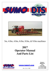 Sumo DTS 4.8m Operator's Manual And Parts List