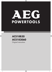 AEG ACS183060 Original Instructions Manual