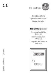 IFM Electronic Ecomat200 100 Series Operating Instructions Manual