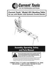 Current Tools 281 Assembly, Operating, Safety And Parts Manual