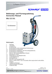 Klauke TEXTRON HK 12/2 EL Instruction Manual