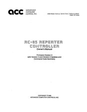 ACC RC-85 Owner's Manual