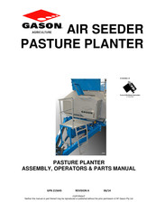 Gason Pasture Planter Assembly/Operators/Parts Manual