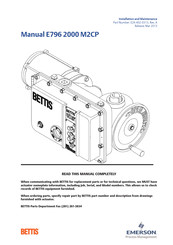 Emerson BETTIS E796 2000 M2CP Manual