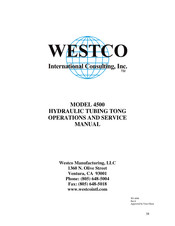 Westco 4500 Operation & Service Manual