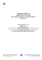 SICE RADIOLINK EVOLUTION 915 Operator's Manual