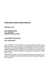 DGH D314X User Manual