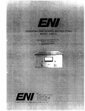 Eni 3100LA Operating And Service Instructions