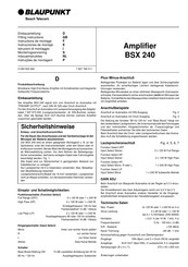 Bosch Blaupunkt BSX 240 Fitting Instructions Manual