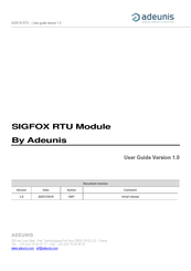 Adeunis RF SIGFOX User Manual