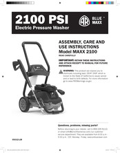 AR Blue Clean MAXX 2100 Assembly, Care And Use Instructions