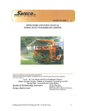 Salsco 813 Operator And Parts Manual