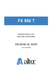 ALTER FX 950 T Technical Note