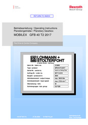 Bosch Rexroth Lohmann + Stolterfoht MOBILEX GFB 40 T2 2017 Operating Instructions Manual