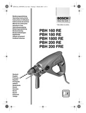 Bosch PBH 1800 RE Operating Instructions Manual