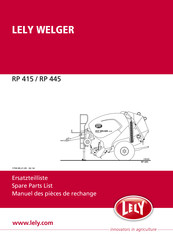 LELY WELGER RP 445 Spare Parts List