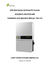 CPS SCA25KTL-DO-R/US-480 Installation And Operation Manual