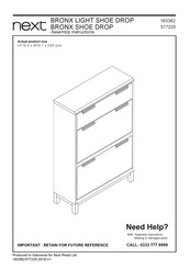 Next BRONX LIGHT SHOE DROP 183382 Assembly Instructions Manual