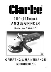Clarke CAG115C Operating & Maintenance Instructions
