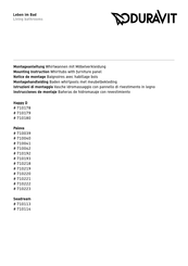 DURAVIT Paiova 710193 Mounting Instruction