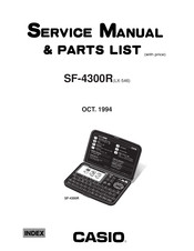 Casio SF-4300R Service Manual & Parts List