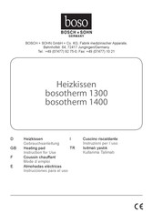 Boso Bosch+Sohn bosotherm 1300 Instructions For Use Manual