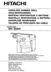 Hitachi DH 20DV Handling Instructions Manual