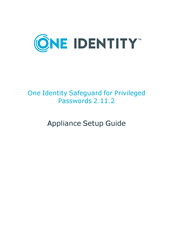 One Identity Safeguard for Privileged Passwords 2000 Appliance Setup Manual