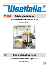 Westfalia 90 08 15 Original Instructions Manual