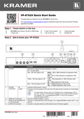 Kramer VP-475UX Quick Start Manual
