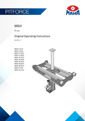 MAHA MGH 20.0/75 Original Operating Instructions