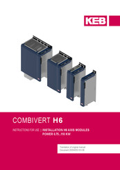 KEB COMBIVERT 07H6 Series Instructions For Use Manual