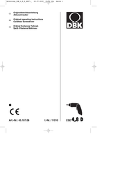 DBK CSE 4,8 D Original Operating Instructions