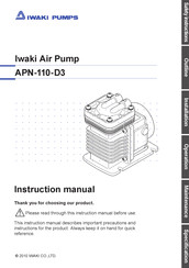 IWAKI PUMPS APN-110KVX-D3-02 Instruction Manual