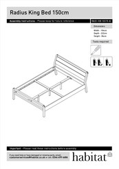 Habitat Radius King Bed RADI-KB-SS15-A Assembly Instructions Manual