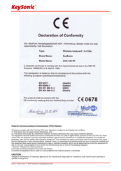 KeySonic ACK-126 RF Operation Manual