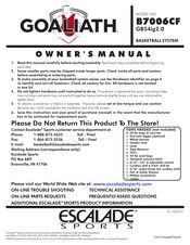 Escalade GOALIATH B7006CF Owner's Manual