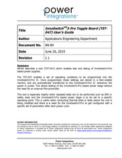 Power integrations TST047 User Manual