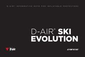 DAINESE D-AIR SKI EVOLUTION Operation Manual