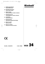 EINHELL 34.016.76 Operating Instructions Manual