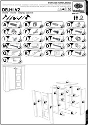 meubar Delhi V2 Display cabinet Assembly Instructions Manual