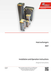 Bühler technologies 3410040 Installation And Operation Instructions Manual