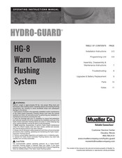 MUELLER CO. HYDRO-GUARD HG-8 Operating Instructions Manual