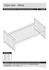 Flexa Cabin bed 1478538 Assembly Instructions Manual