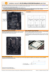 Ekwb EK-FB ASRock X299 RGB Monoblock Installation Manual
