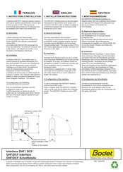 Bodet DHF/DCF Interface Installation Instructions