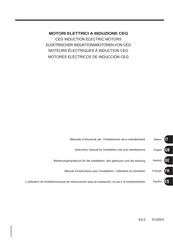 CEG 250 Instruction Manual For Installation, Use And Maintenance