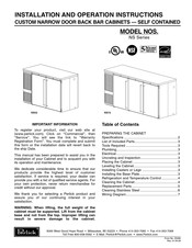 Perlick NS Series Installation And Operation Instructions Manual