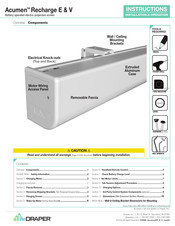 Draper Acumen Recharge E Instructions Installation & Operation