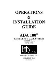 HD ADA 100 Installation Manual
